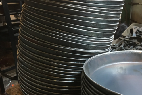 griddles in the process of being made